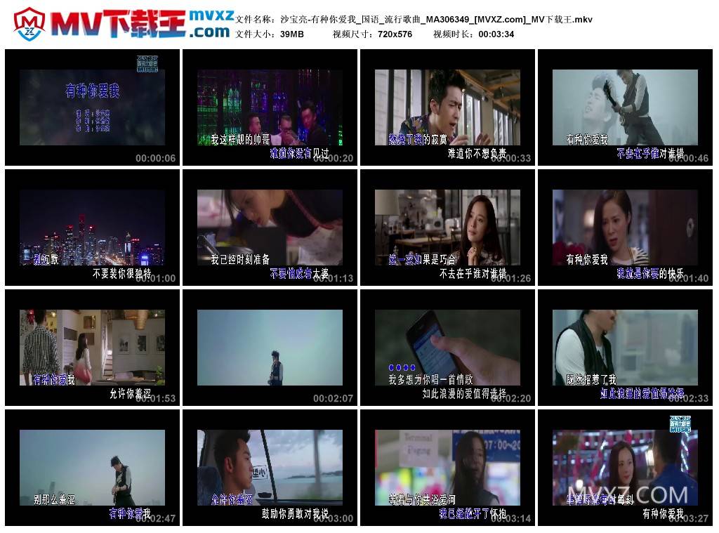 沙宝亮-有种你爱我_国语_流行歌曲_MA306349